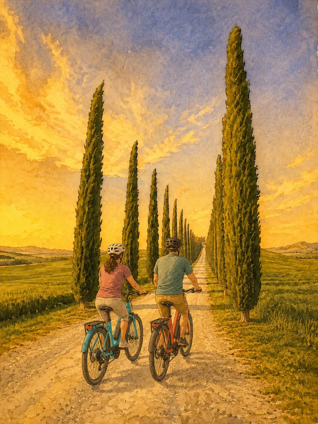 Thumbnail della verticale "In e-bike tra le colline" della guida di Cortona