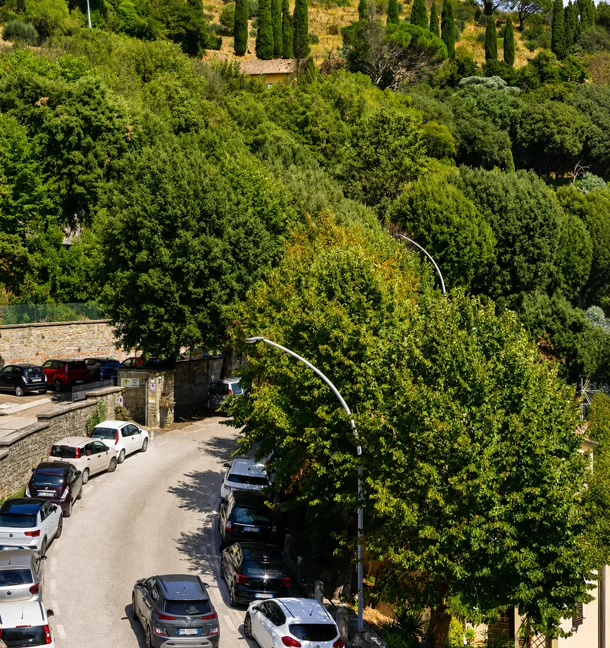 Il parcheggio dell' hotel Villa Santa Margherita